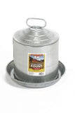 2 Gallon Double Wall Metal Poultry Fount